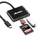 Hicober USB C to SD Card Reader, Micro SD Memory Card Reader, Type C to SD Card Reader Adapter 2TB Capacity for MacBook Camera Android Windows Linux