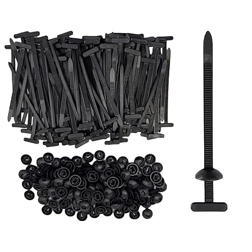 100 Pcs Nylon Universal Cable Tie Buckle With Pin & Button Design - New Multifunctional Nylon Zip Ties Plastic Cable Ties Tool Fasteners Car Body UV