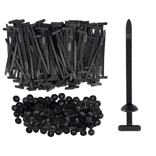 100 Pcs Nylon Universal Cable Tie Buckle With Pin & Button Design - New Multifunctional Nylon Zip Ties Plastic Cable Ties Tool Fasteners Car Body UV
