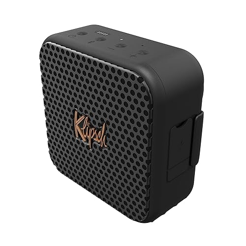 Klipsch The Austin Portable Bluetooth Speaker with a 1.5" Full Range Driver, IP67 dust and Waterproof Rating, 12 Hours of Playtime for a Premium Live