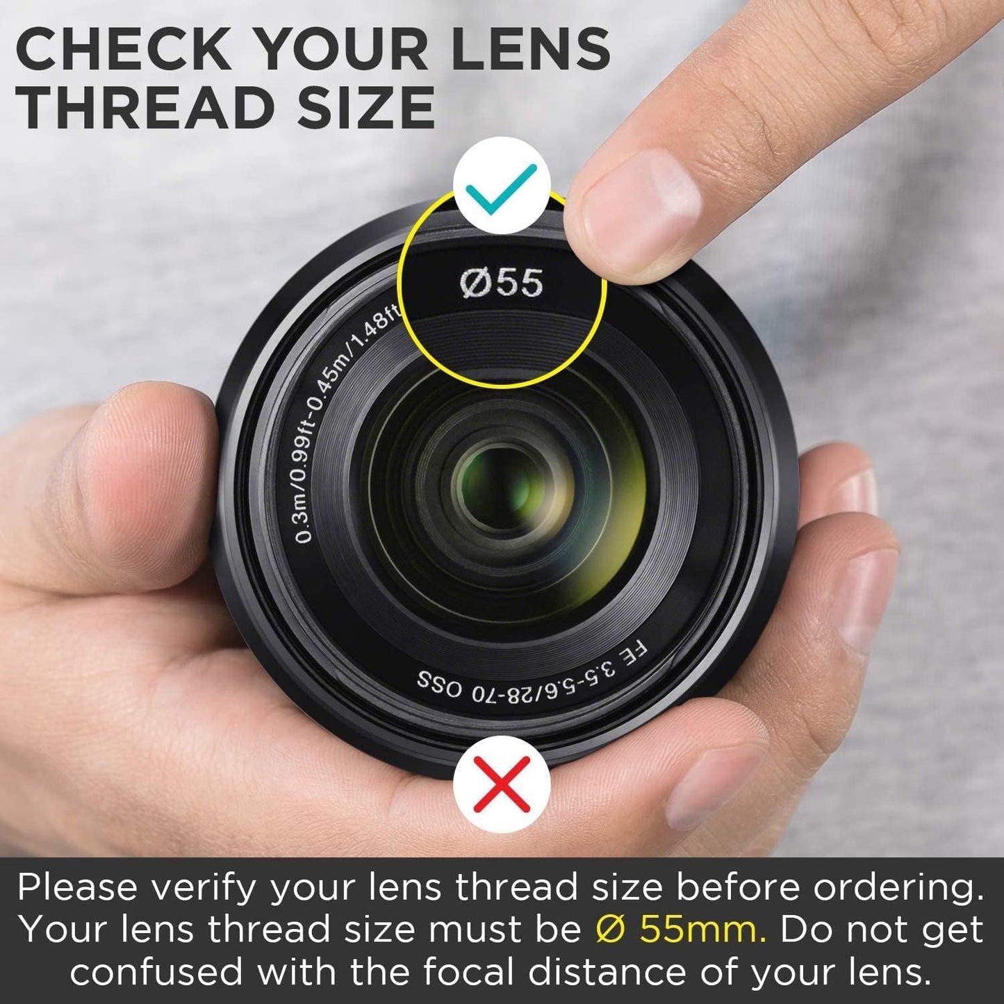 waka 55mm MC UV Filter - Ultra Slim 16 Layers Multi Coated Ultraviolet Protection Lens Filter for Canon Nikon Sony DSLR Camera Lens