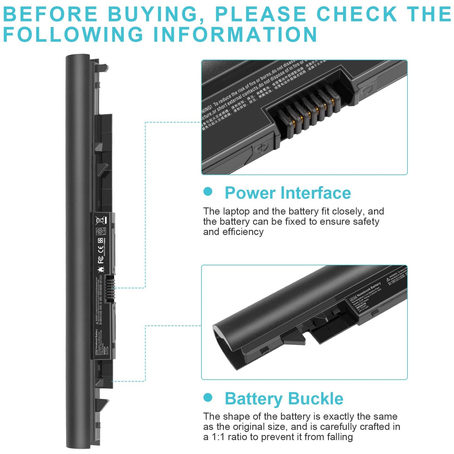 919700-850 Laptop Battery for HP Spare 919681-221 919682-121 919682-421 919682-831 919701-850 JC03 JC04 15-BS000 15-BW000 15-bs0xx 15-BS113DX