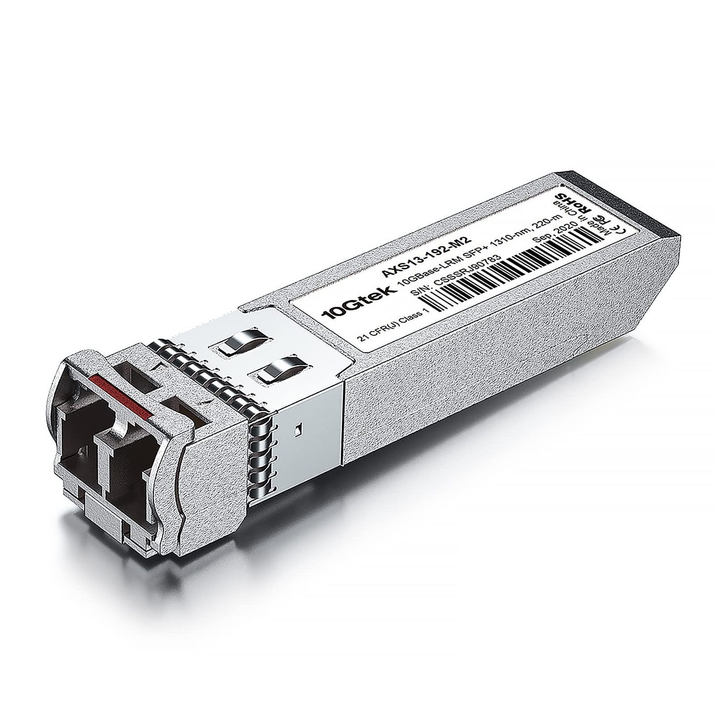 10Gtek 10GBase-LRM SFP+ Transceiver, MMF MultiMode LC Fiber Optic Module, up to 220m, for Cisco SFP-10G-LRM, Meraki MA-SFP-10GB-LRM, Ubiquiti UniFi