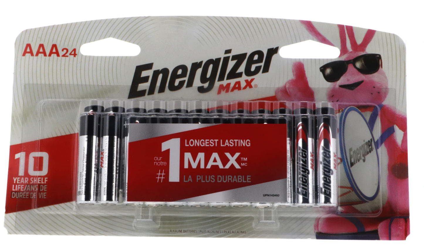 Energizer Max Performance Alkaline AAA Batteries, 24-Count