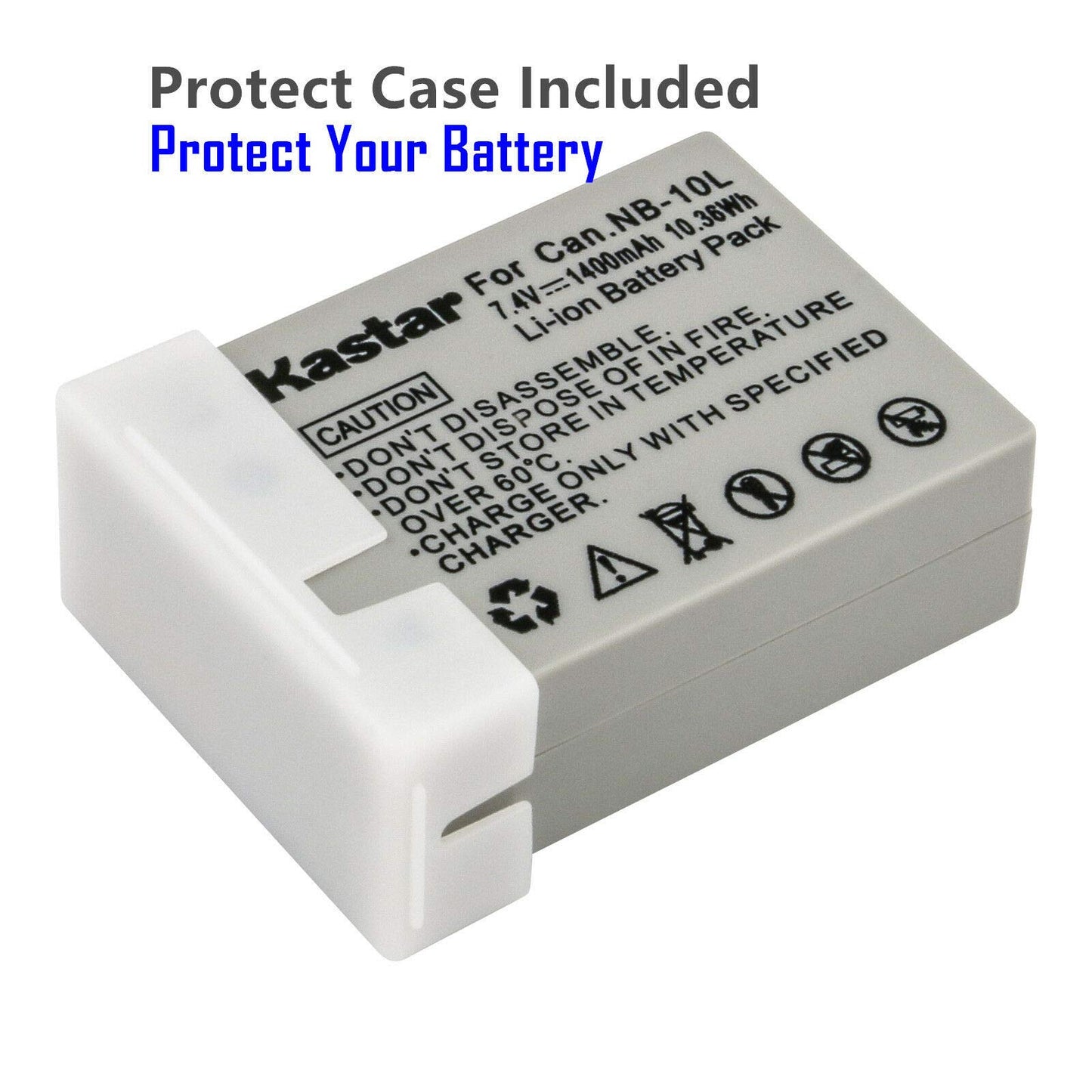 Kastar 1-Pack Battery and AC Wall Charger Replacement for Canon NB-10L NB10L, NB-10LH NB10LH Battery, Canon CB-2LC Charger, Canon PowerShot SX40 HS