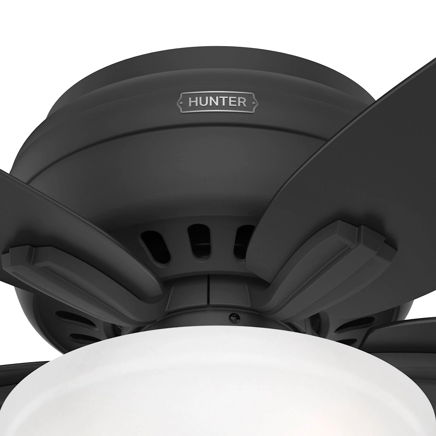 Hunter Fan 42 Inch Low Profile Matte Black Finish Indoor Ceiling Fan With LED Light Kit and Pull Chain (Renewed)