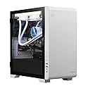GAMDIAS White M-ATX Computer Case w/Tempered Glass, Metal Exterior Desktop PC Case Support 280mm AIO/Radiator, 5x120mm Case Fans (1x 120mm Built-in)