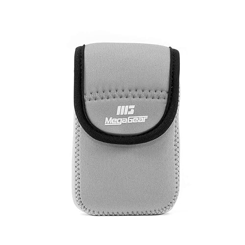 MegaGear Ultra Light Neoprene Camera Case Compatible with Fujifilm XF10, Gray, Compact (MG1539), PU Leather