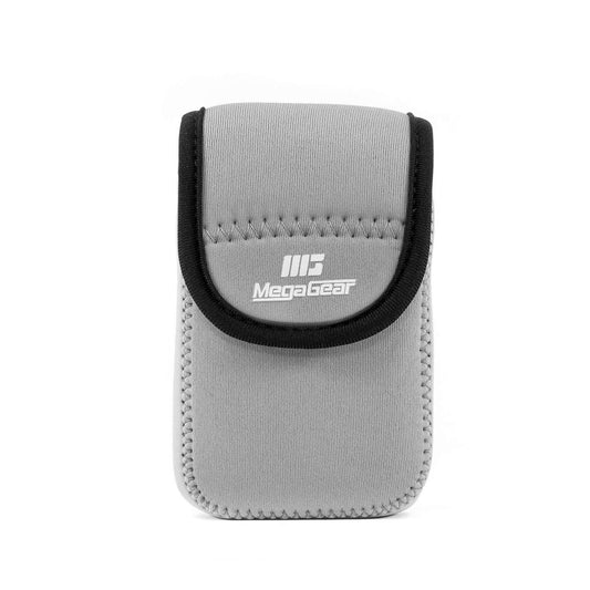 MegaGear Nikon Coolpix W300, AW130, Ricoh WG-30W, WG-50 Ultra Light Neoprene Camera Case, with Carabiner - Gray - MG1277, Gray
