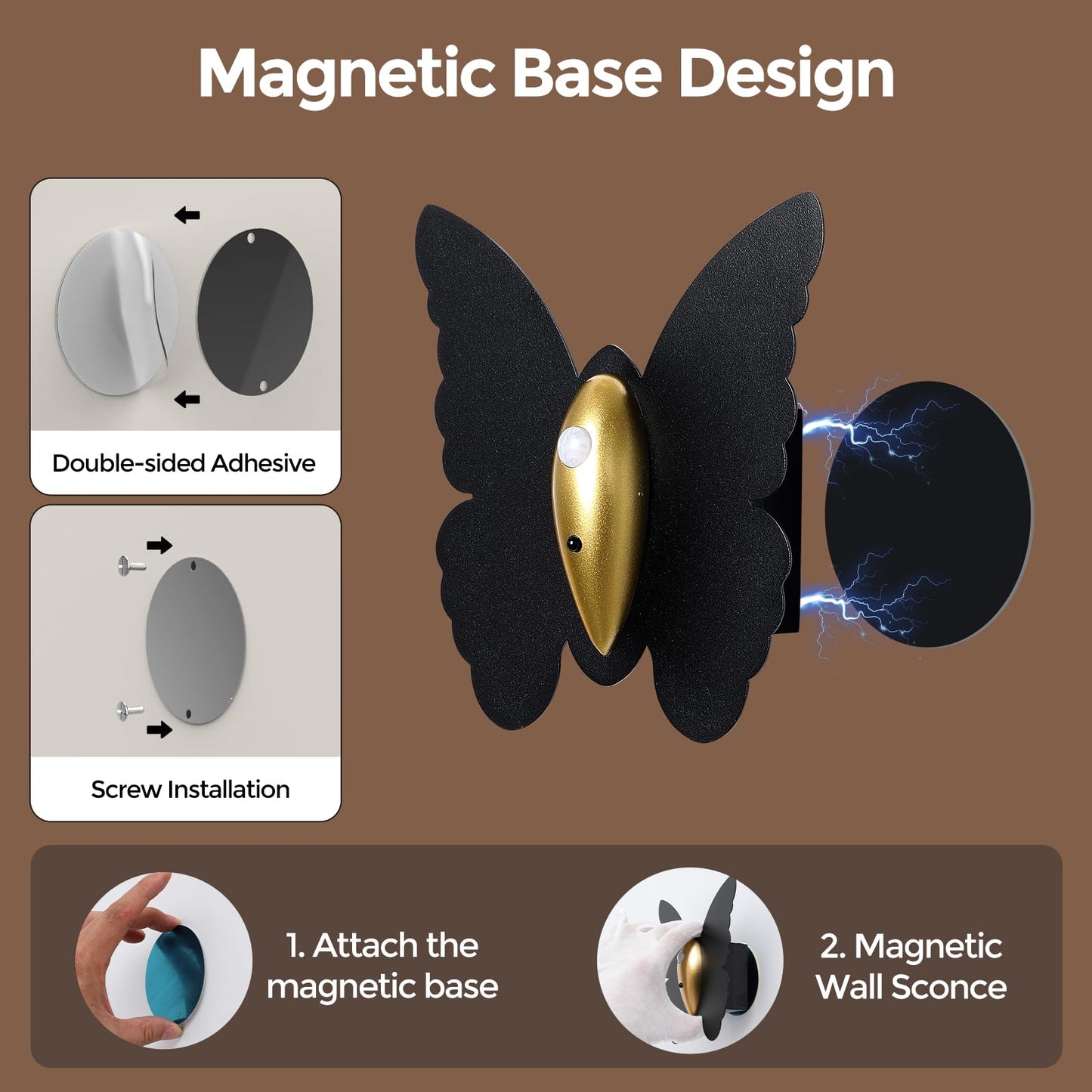 Mille Lucciole 5000mAh Battery Operated Motion Sensor Wall Sconce, Dimmable