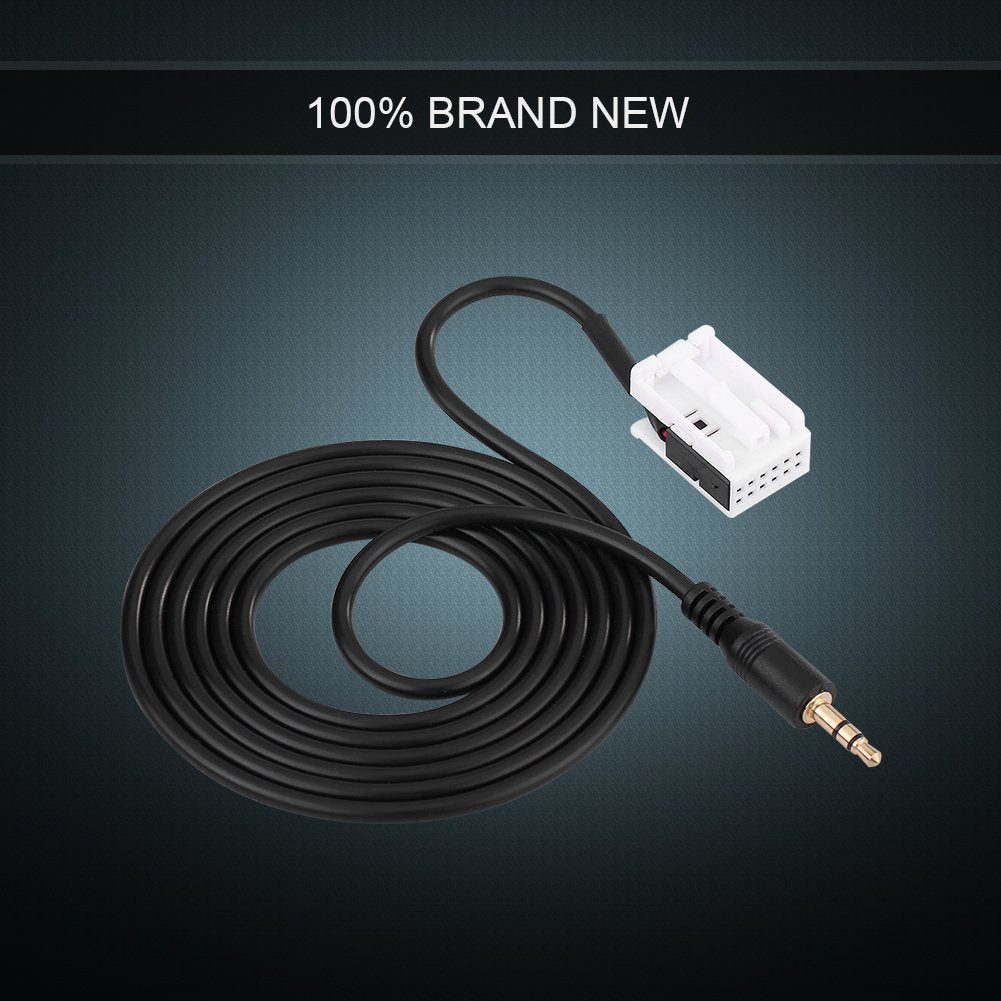 Acouto Car 3.5mm Male Audio AUX Input Adapter Cable W203 C Class
