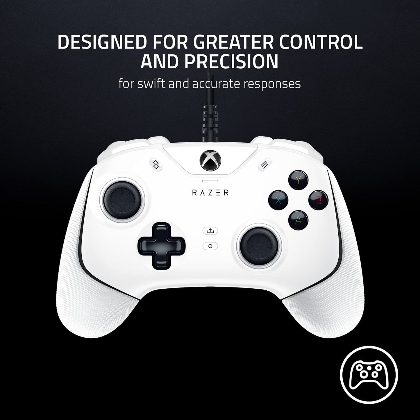 Razer Wolverine V2 Wired Gaming Controller for Xbox Series X|S, Xbox One, PC: Remappable Front-Facing Buttons - Mecha-Tactile Action Buttons and D-Pad