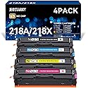 Jeostarky 218A 218X Toner Cartridges No Chip Compatible for HP Color LaserJet Pro MFP 3301fdw 3301cdw 3301sdw 3201dw Printer Replacement for W2180A