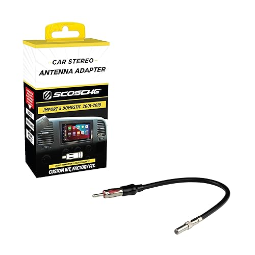 Scosche CRAB Antenna Adapter for Aftermarket Car Stereo Compatible with Select 2001-19 Import and Domestic Vehicles - Radio Antenna Adapter - Car