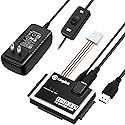 Cinolink SATA IDE to USB 3.0 Adapter for Universal 2.5"/3.5" Inch IDE and SATA External HDD/SSD with 12V 2A Power Adapter