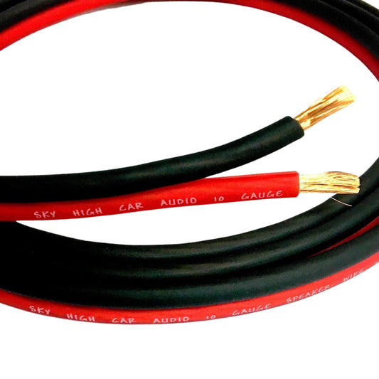 25' feet True 10 Gauge AWG CCA Speaker Wire Red/Black Car Home Audio
