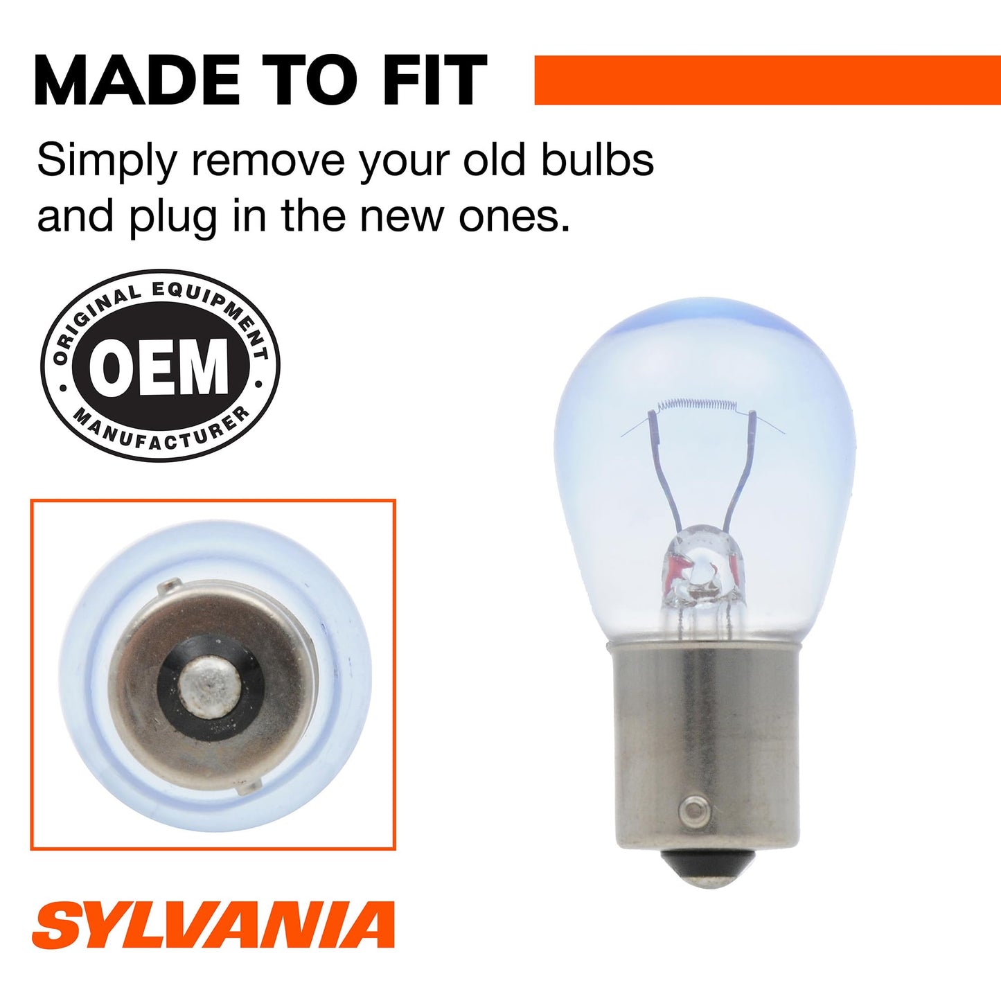 SYLVANIA 1156 SilverStar Mini Bulb, Daytime Running Light, 2 Bulbs