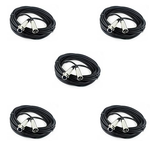 CBI CABLES Microphone-Cables, 5-Pack (MLC20 5 Pack)