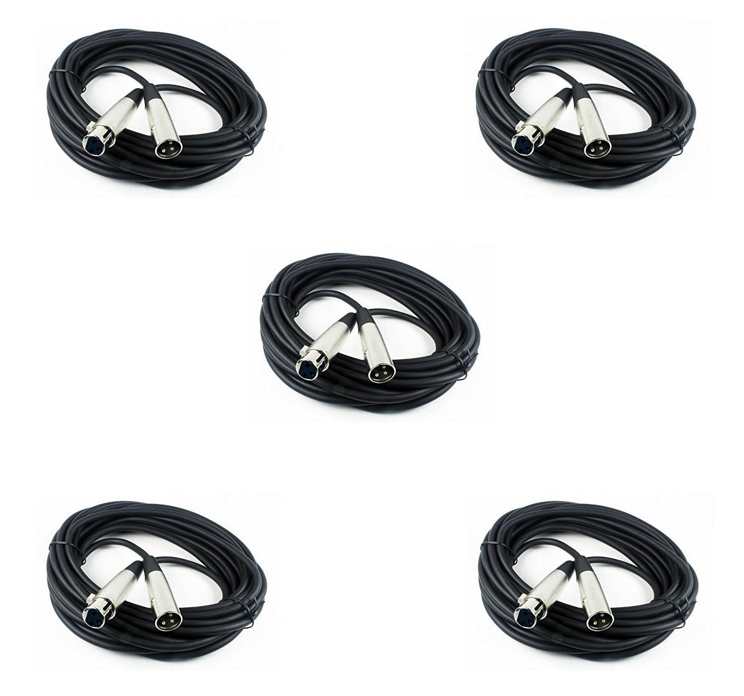 CBI CABLES Microphone-Cables, 5-Pack (MLC20 5 Pack)