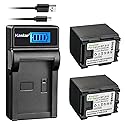 Kastar Battery X2 & Slim LCD USB Charger for Canon BP-819 VIXIA HF10 HF11 HF20 HF21 HF100 HF200 HF G10 HF M30 HF M31 HF M32 HF M40 M41 HF M300 M400 HF