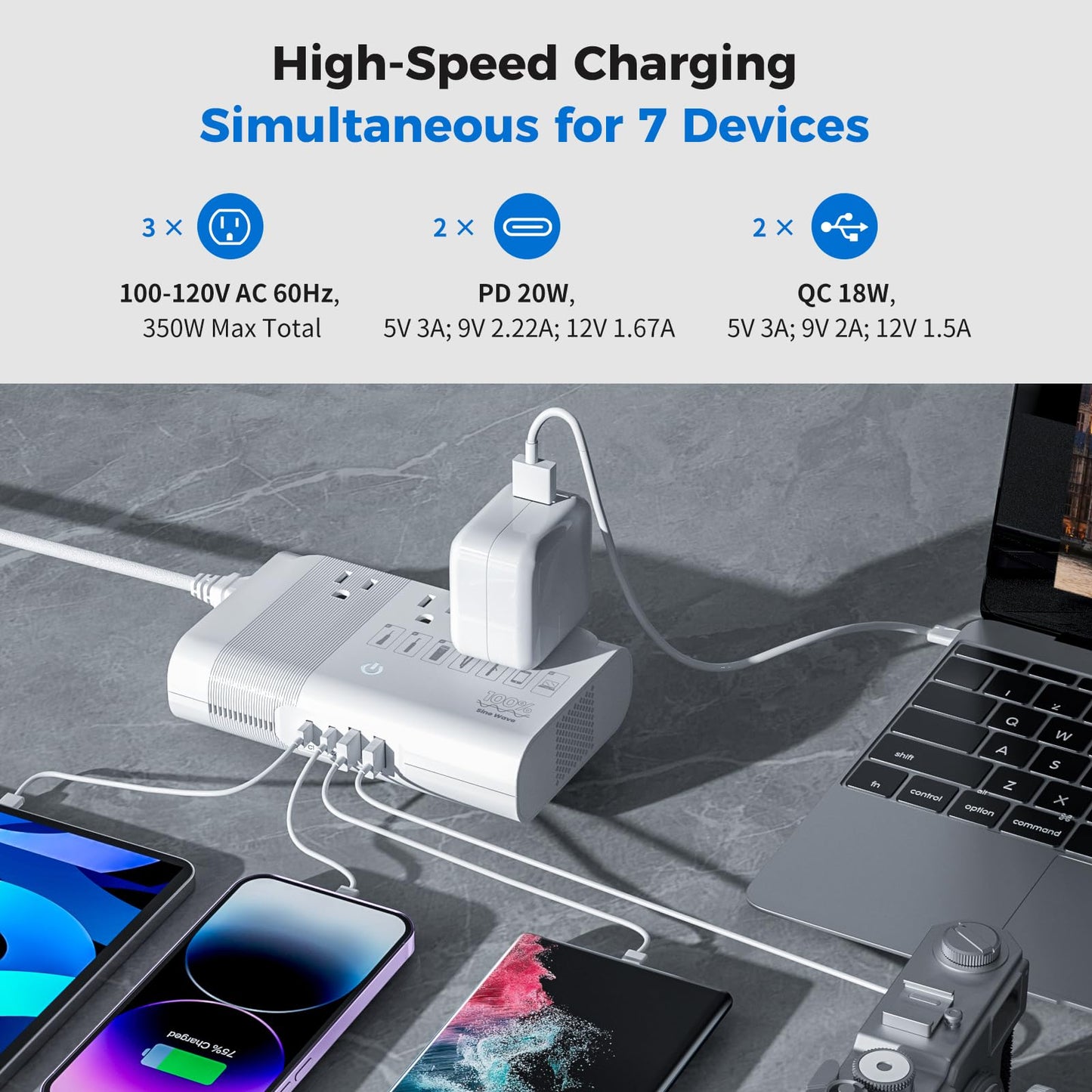 [Game-Changer] DOACE 500W Max 220V to 110V Converter, 50Hz to 60Hz Voltage Converter for European Travel, 100% Pure Sine Wave Voltage Converter US…