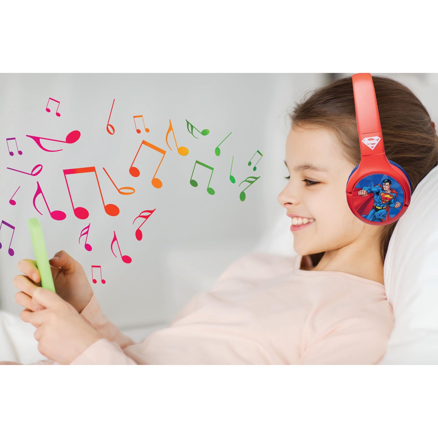 LEXiBOOK - Superman - Kids’ 2-in-1 Bluetooth and Wired Headphones - Stereo, Wireless, Wired, Limited Volume, Foldable, Adjustable, for Boys/Girls…
