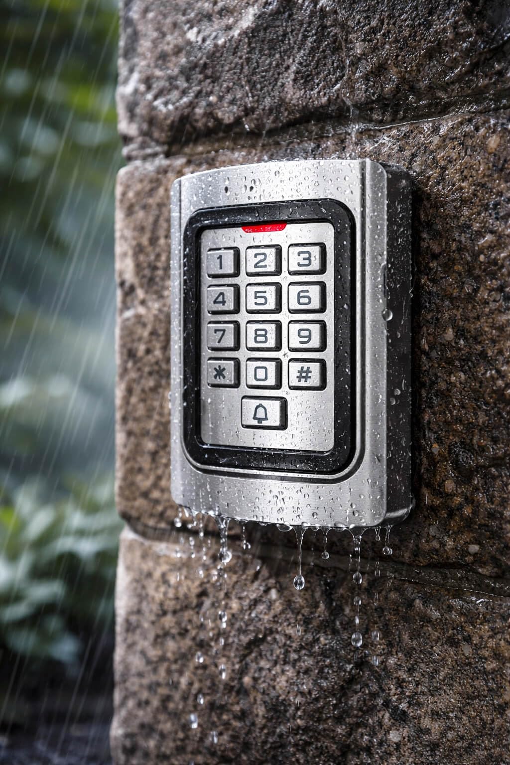 Door Access Control Keypad, Stainless Steel Outdoor IP68 Waterproof, 2000 Users, Wiegand 26-bit Input/Output, Tuya App Remote Control, RFID Card & PIN