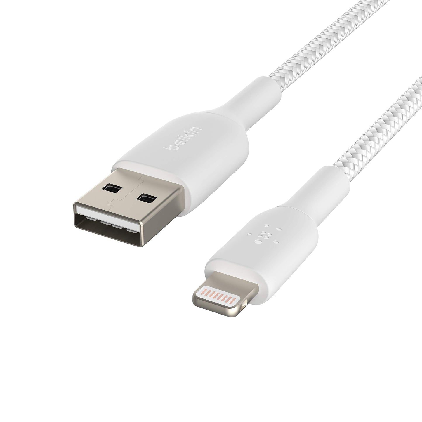 Belkin BoostCharge Braided Lightning Cable - 6.6ft/2M - MFi Certified Apple iPhone Charger USB to Lightning Cable 6ft - iPhone Cable - iPhone Charger…