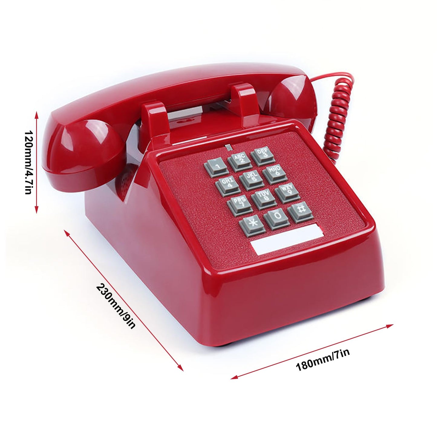 Benotek Landline Phone for Home Retro Amplified Single Line Corded Desk Telephone with Extra Loud Ringer Land Line House Phone Old Fashion Telephones
