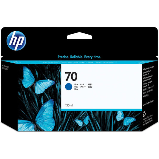 HP 70 Blue 130-ml Genuine Ink Cartridge (C9458A) for DesignJet Z3200 & Z3100 Large Format Printers