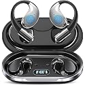 ZIDOXING Open Ear Bone Conduction Headphones?,Over Ear Earbuds with Ergonomic Earhook,Bluetooth Headphones 5.4 with Smart Digital Display,50H Playtime