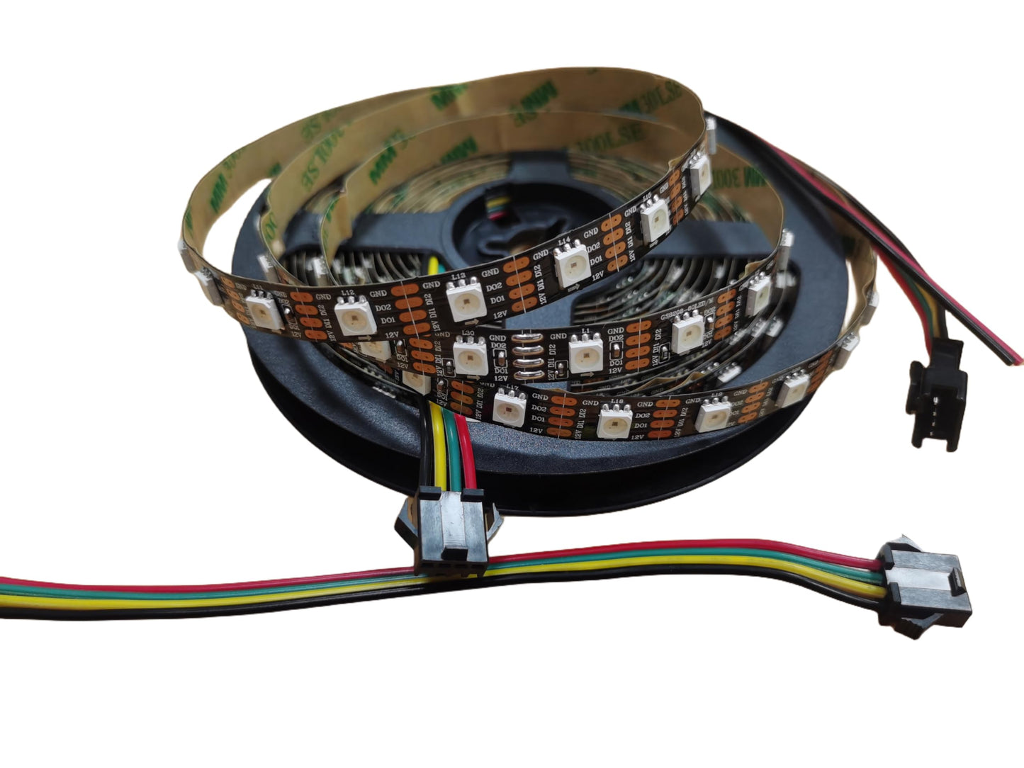 JIAANDA Smart LED Strip Lights;SK6813 Pixels Strip (Control Similar WS2815/WS2812B) Individually Addressable RGB LED Lights DC12V Input ;for Bedroom