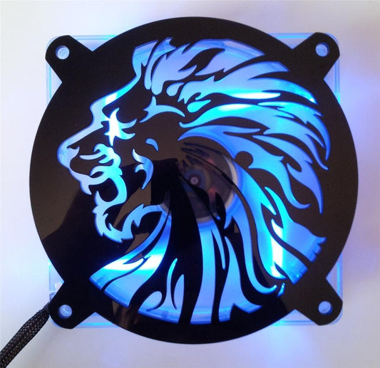 Custom Acrylic Lion Head Computer Fan Grill 120mm