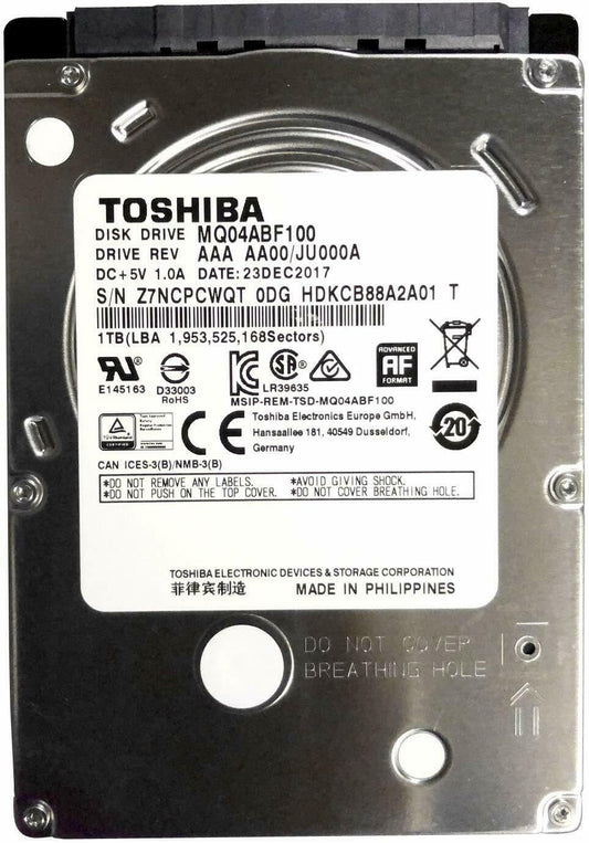 Toshiba 1TB 5400RPM 8MB Cache SATA 3.0Gb/s 2.5 inch PS3/PS4 Hard Drive - 3 Year Warranty (Renewed)