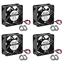 Alinan 4pcs 6025 60mm x 25mm 12V Dual Ball Bearings Brushless Fan 2Pin DC Cooling Exhaust Fan for Radiator DIY Air Exhaust Vent Cooling