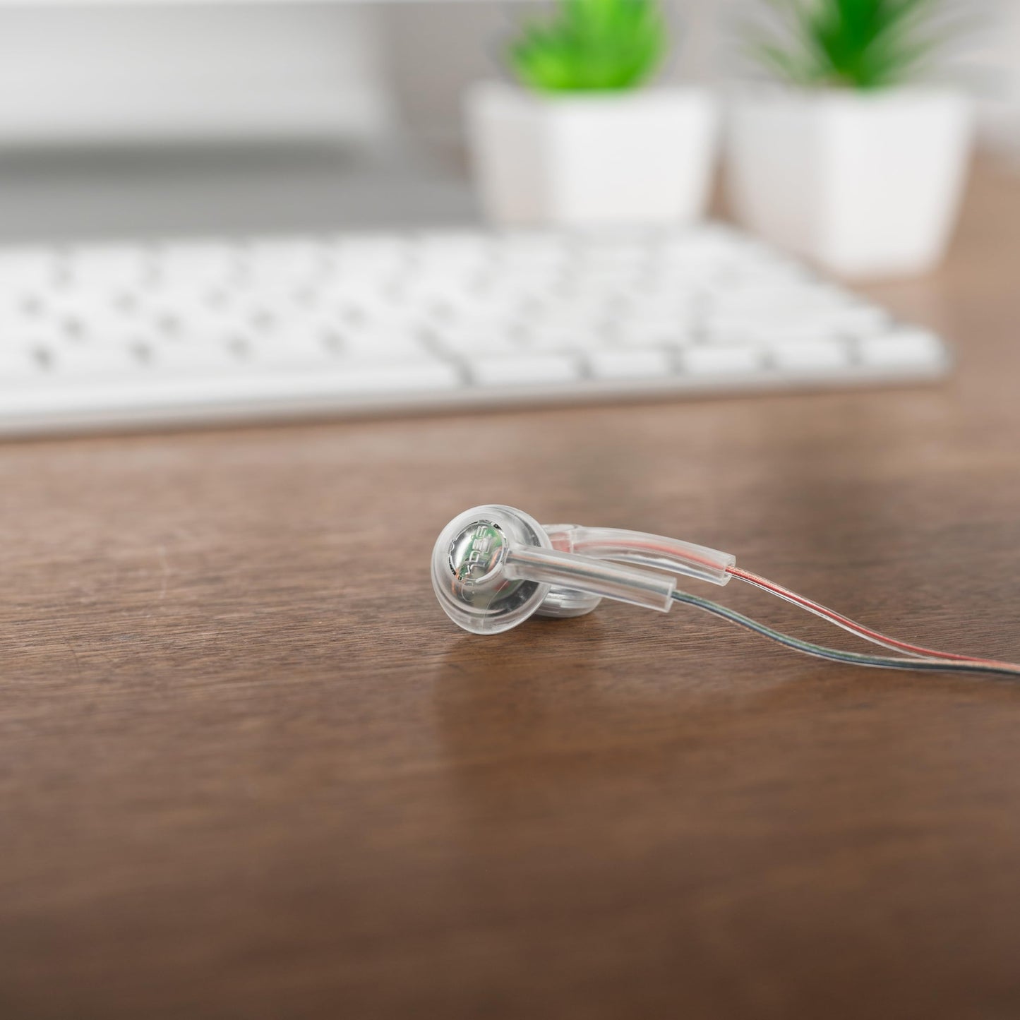 Koss CL/3i Clear Retro 90s Style Earbuds, Microphone, Wired Plug