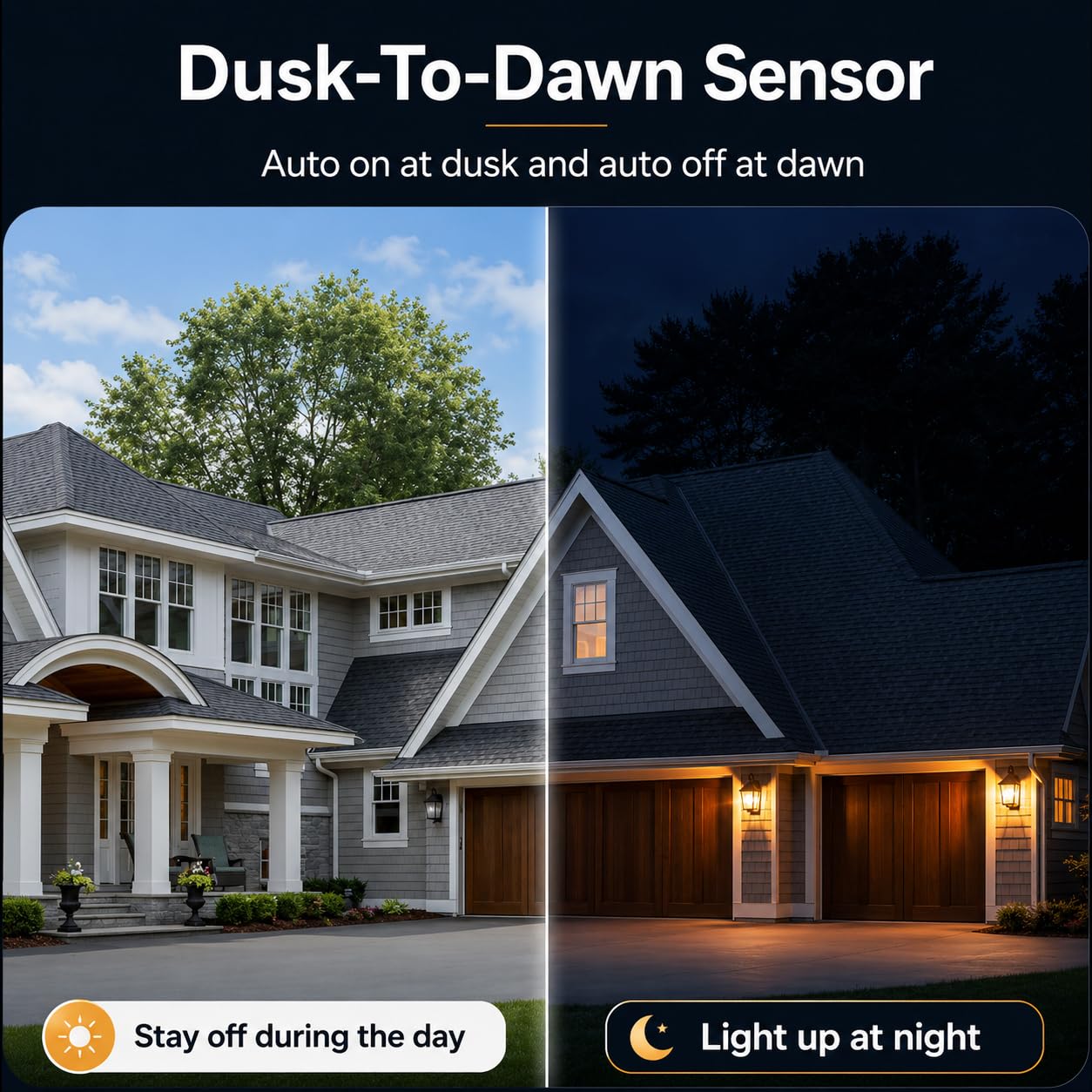 Vicstone Upgraded E26 Dusk to Dawn Flame Light Bulbs Outdoor, 4 Modes