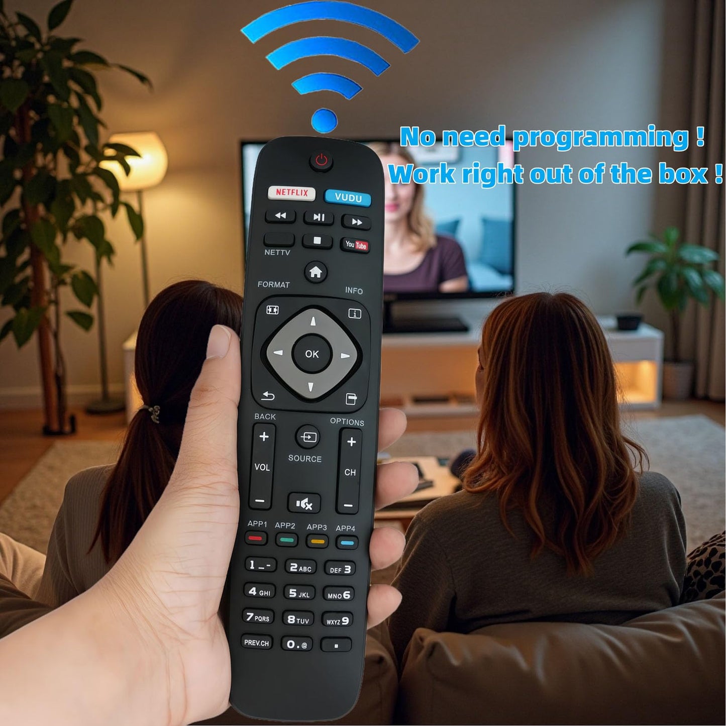 Replacement Remote Control for Philips 65PFL5603/F7 65PFL5703/F7 65PFL5903/F7 75PFL5603/F7 Smart TV