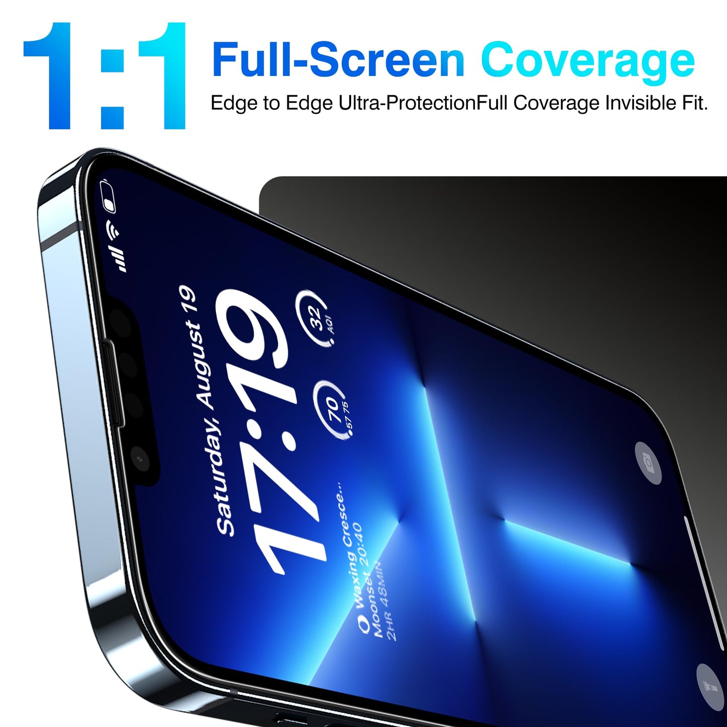 EZ-GLAZ-4-Pack Screen Protector for iPhone 13 Pro 6.3 inch Transparent HD Clear with Flawless Fit Kit + 2-Pack Camera Lens Protector, Bubble-Free