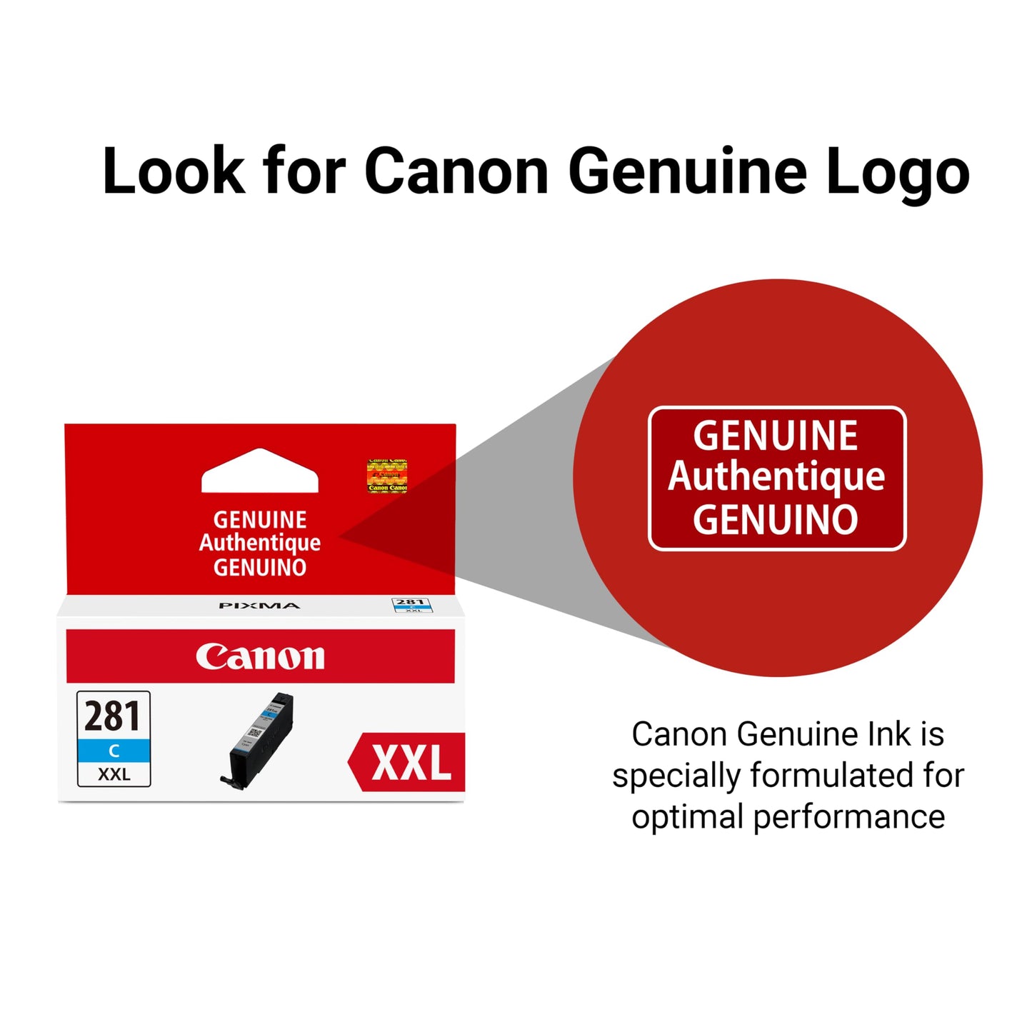 Canon CLI-281 XXL Genuine Cyan Ink Tank, Compatible with TR8520, TS9120,TS8120, TS6120, TS9521C/a, TS9520/a, TS8220, TS6220, TS8320, TS6320,