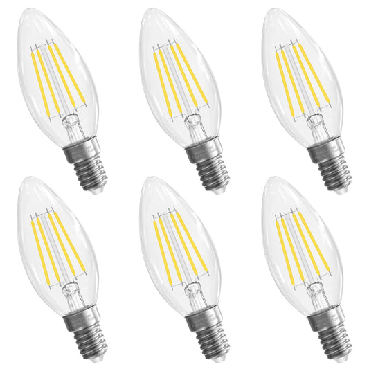 Candelabra Light Bulbs 5000K Daylight, 60W Equivalent, E12 LED Bulb