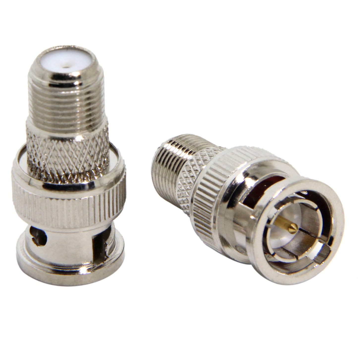 RFAdapter BNC to F Female, 10-Pack BNC Male to F Female Coax Connector Coupler, RG6, RG59 Coaxial Adapter for Scanner, Security Camera