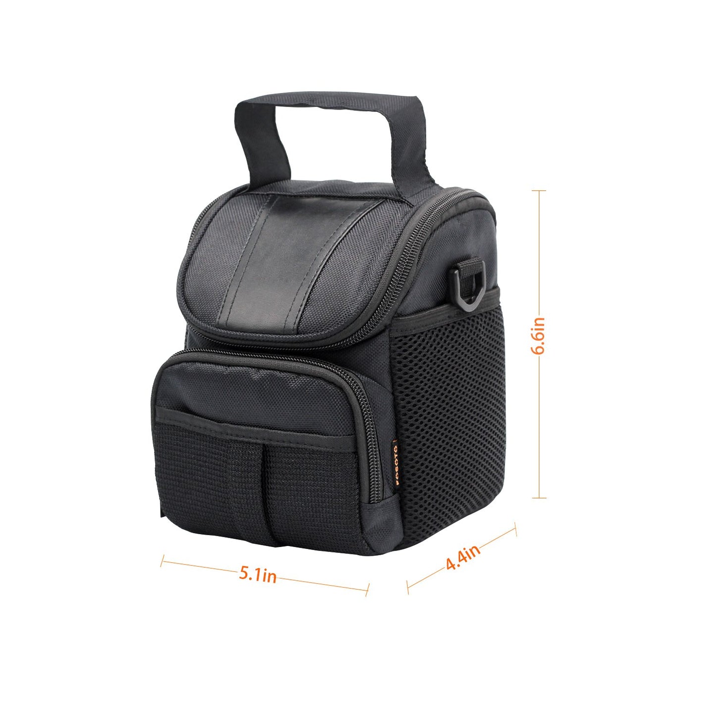FOSOTO Waterproof (with Rain Cover) Black Camera Case Bag Compatible for Canon EOS M10 M6 M2 Mrak II M50 M100 Rebel T3i T4i T5 SL1, Nikon P600 D3300