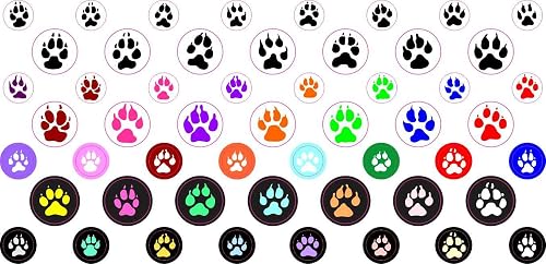 StickerTalk Paw Print Camera Dots Webcam Covers, 0.25 in. Dia, 0.375 in. Dia