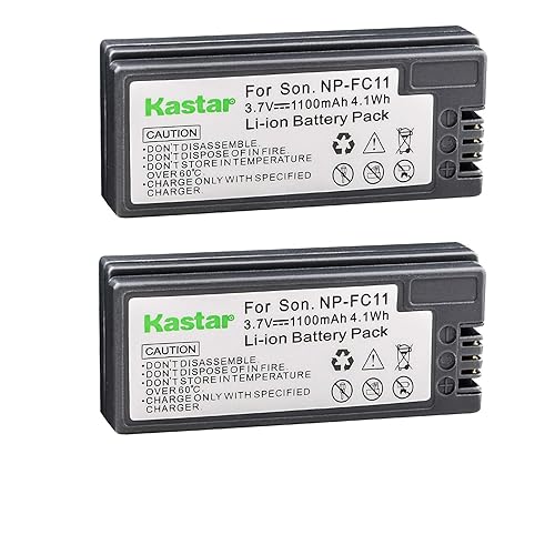 Kastar Battery 2-Pack Replacement for Sony NP-FC11 NP-FC10 DSC-P12 DSC-P10 DSC-P8 DSC-V1 DSC-P7 DSC-P5 DSC-P9 DSC-P3 DSC-F77 DSC-P10S DSC-FX77 DSC-P2