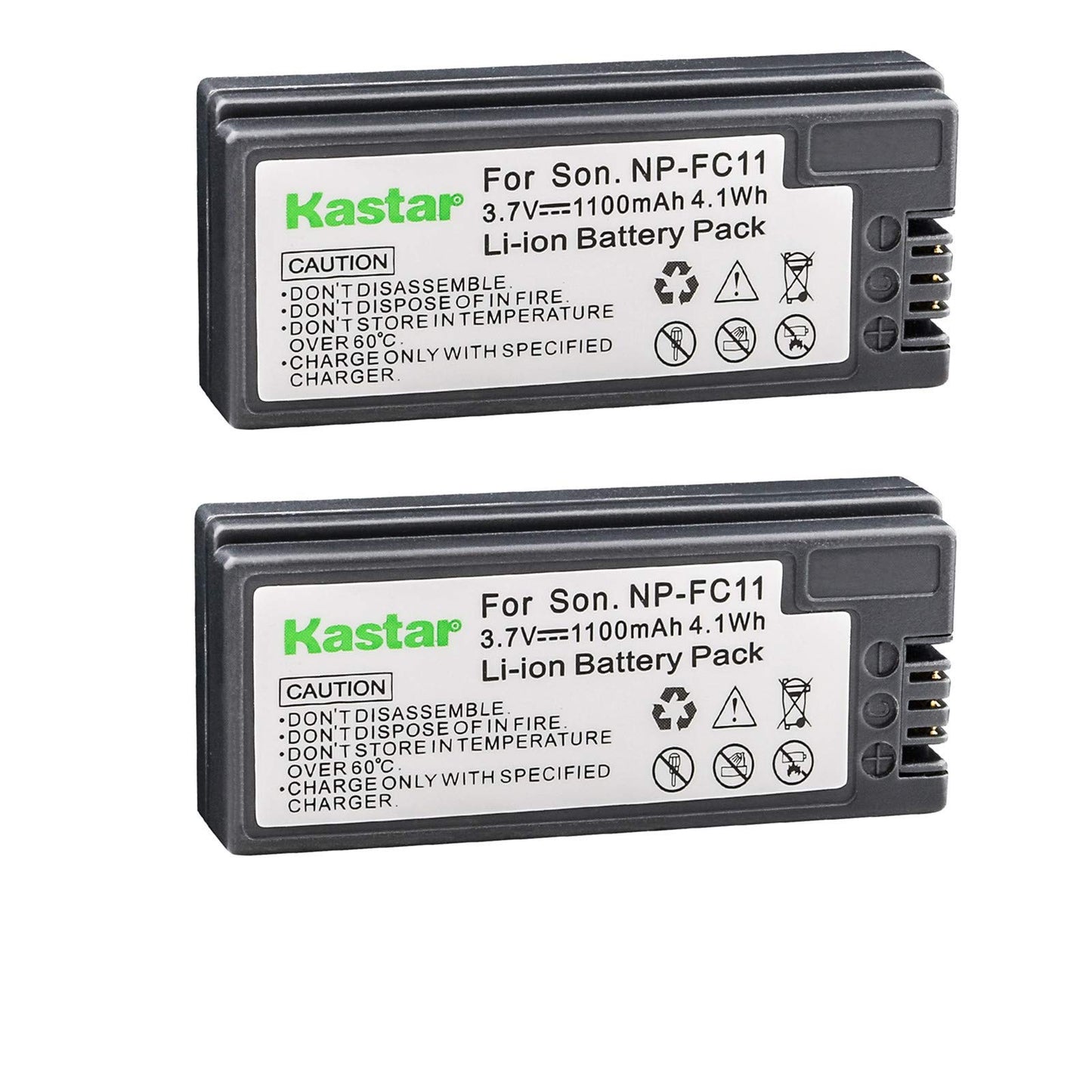 Kastar Battery 2-Pack Replacement for Sony NP-FC11 NP-FC10 DSC-P12 DSC-P10 DSC-P8 DSC-V1 DSC-P7 DSC-P5 DSC-P9 DSC-P3 DSC-F77 DSC-P10S DSC-FX77 DSC-P2