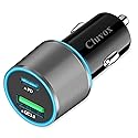38W USB C Car Charger Adapter, 20W Fast USB-C & 18W Rapid QC3.0 Ports, 12V Cigarette Lighter Adapter for iPhone 17/16 /15, Google Pixel, Samsung
