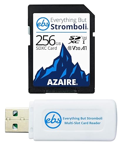 Everything But Stromboli 256GB SD Card Class 10 UHS-1 U3 Speed C10 V30 256G SDXC Memory Card for Compatible Camera, Computer, Video Camcorder Bundle