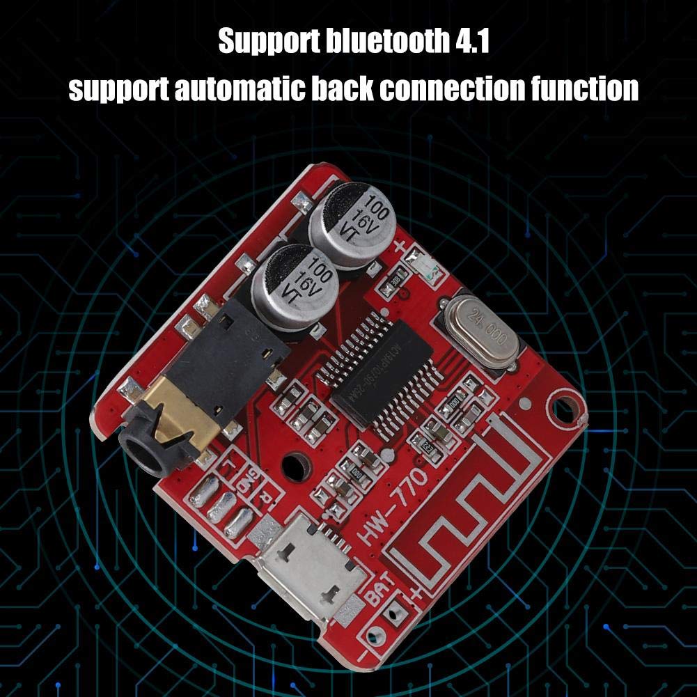 Lazmin Audio Receiver Module,Bluetooth 4.1 MP3 Decoder Board Stereo Car USB Digital Power Amplifier Board Module
