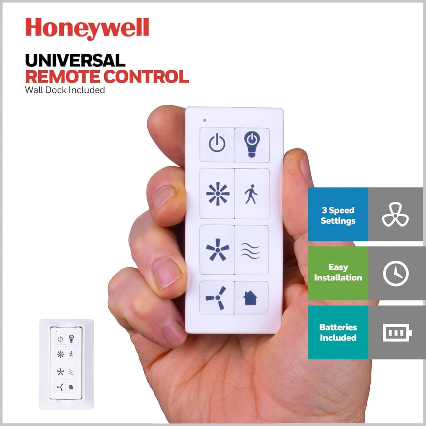 Honeywell Bonterra Ceiling Fan with LED Edison Light, Matte Black, 52 In